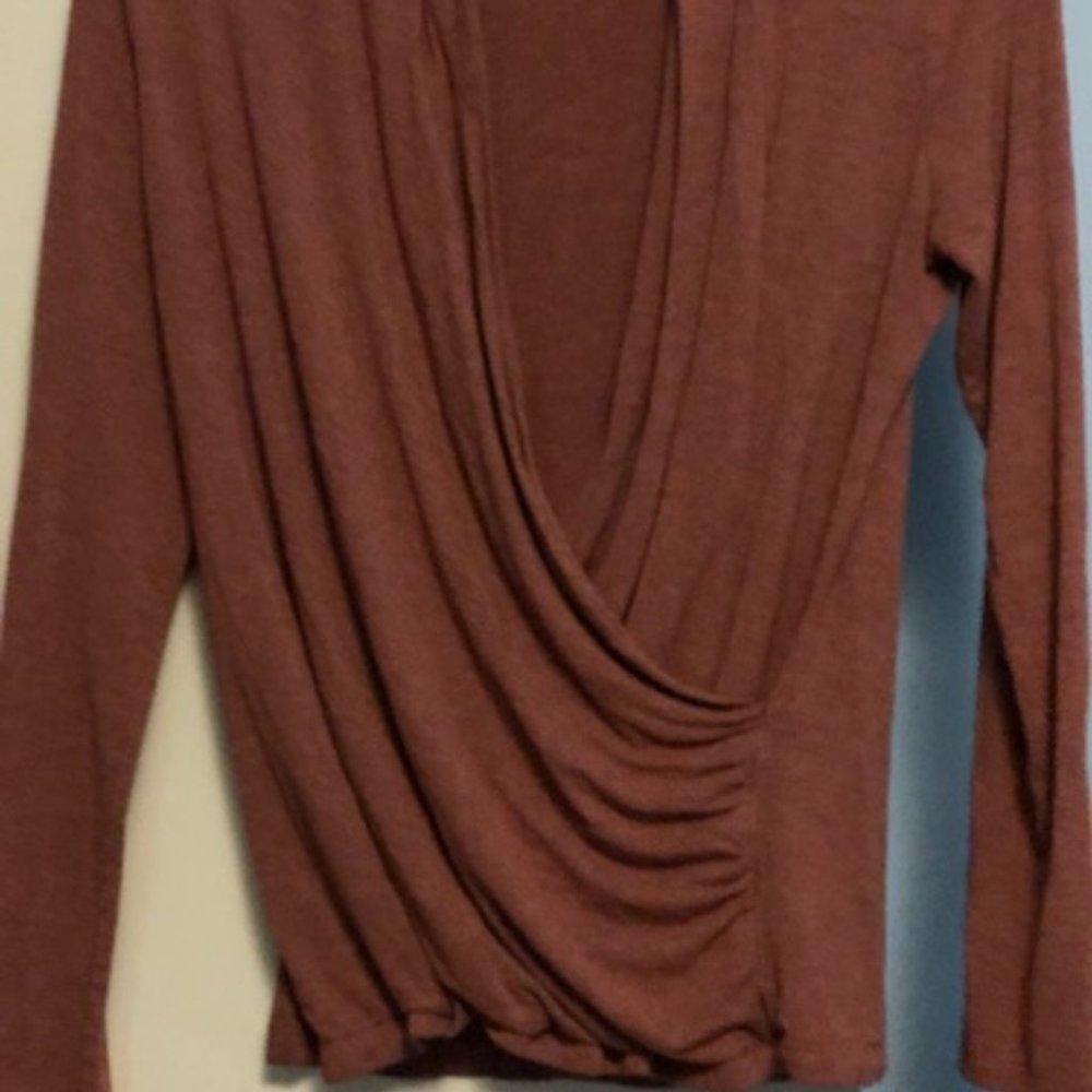 Christian Siriano wrap top